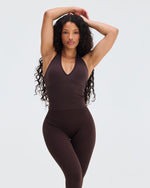 Elevate™ Sculpting Seamless Halterneck Top | Coffee