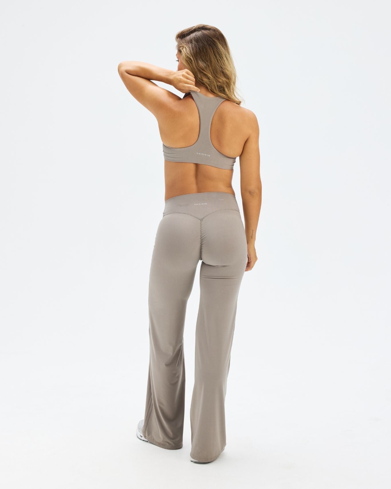 Essence Racer Back Sports Bra | Latte