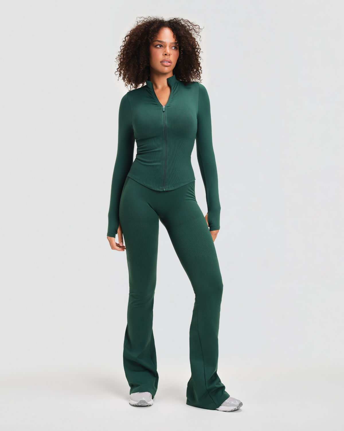 Elevate™ Compression Long Sleeve Jacket | Pine Green