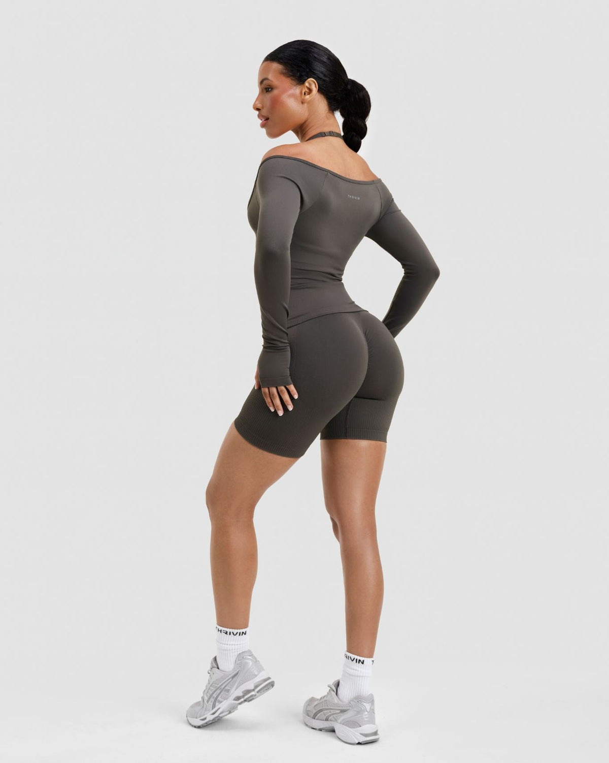 Elevate™ Sculpting Seamless V-Neck Top | Olive Green