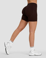 Elevate™ Sculpting Mid Waist Scrunch Shorts | Coffee
