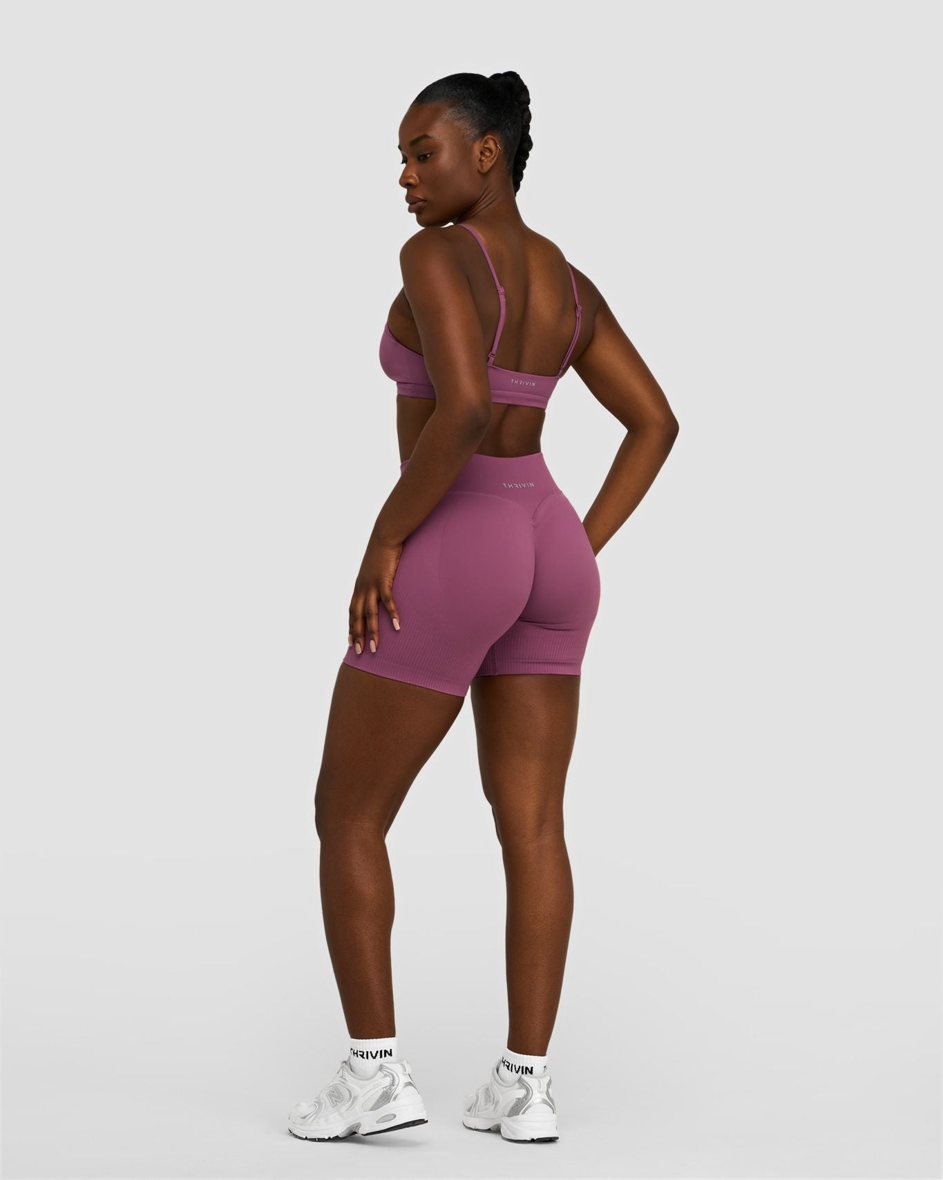 Elevate™ Sculpting Mid Waist Scrunch Shorts | Orchid Mauve