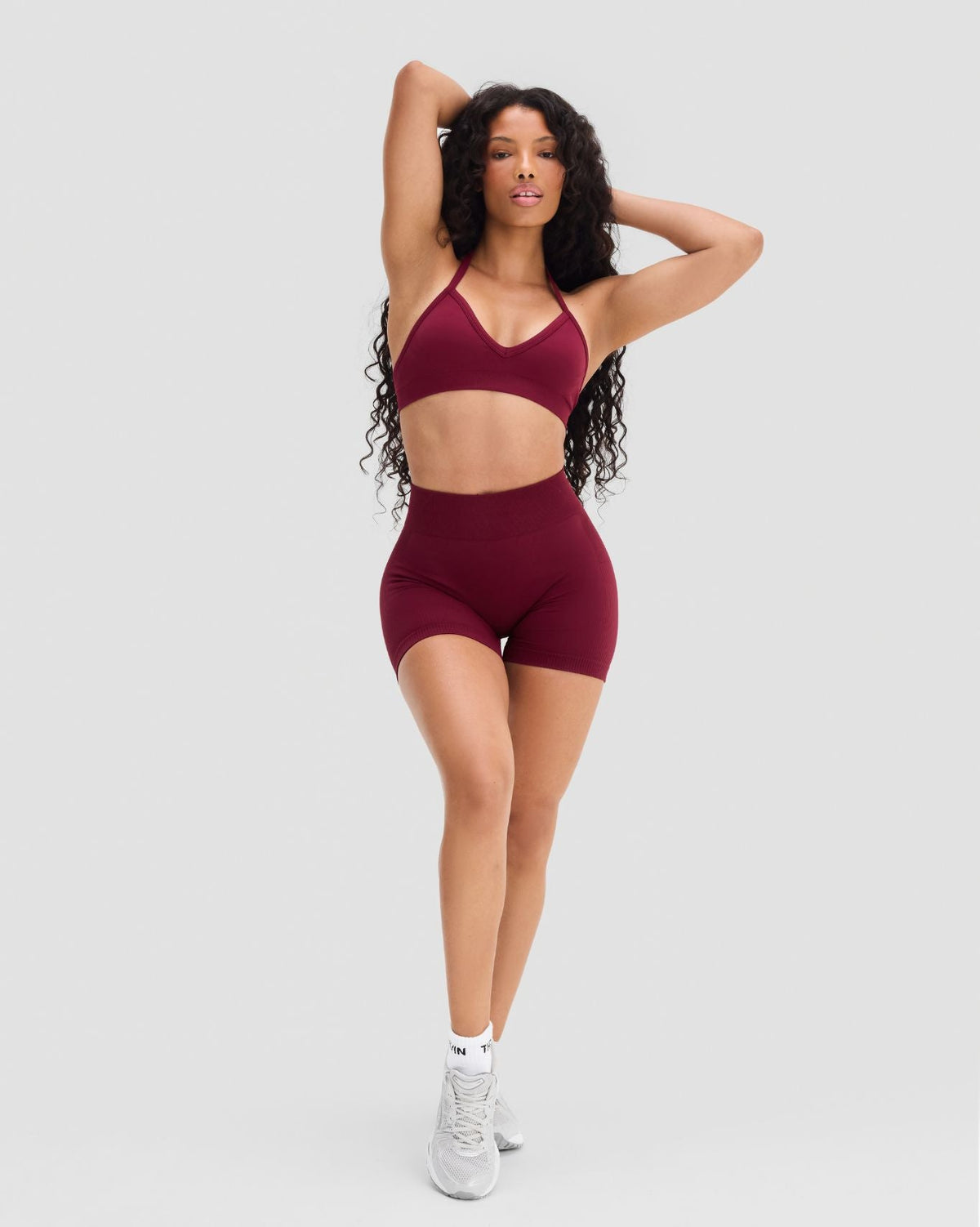 Elevate™ Sculpting Seamless Adjustable Halter Bra | Fine Wine
