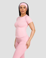 Elevate™ Compression T-Shirt | Cotton Pink