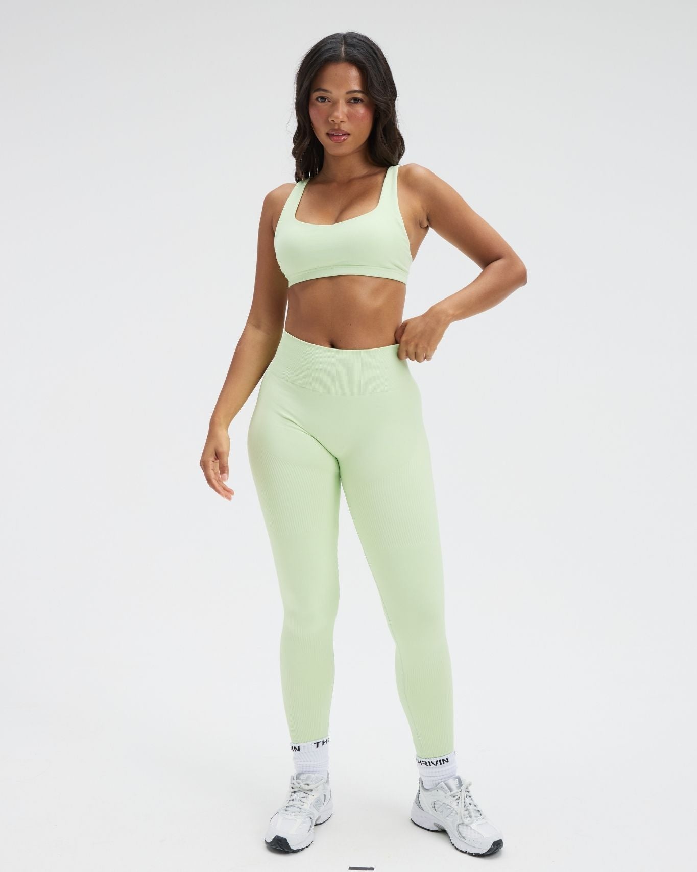 Elevate™ Sculpting High Waist Scrunch Leggings | Pistachio Green