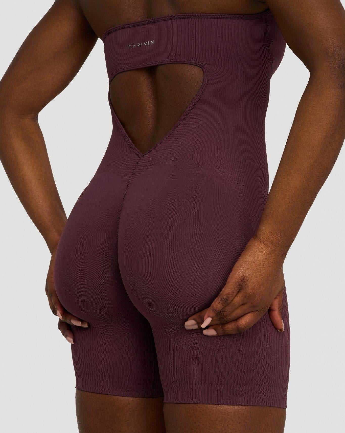 Elevate™ Sculpting Halterneck All In One | Dark Mauve