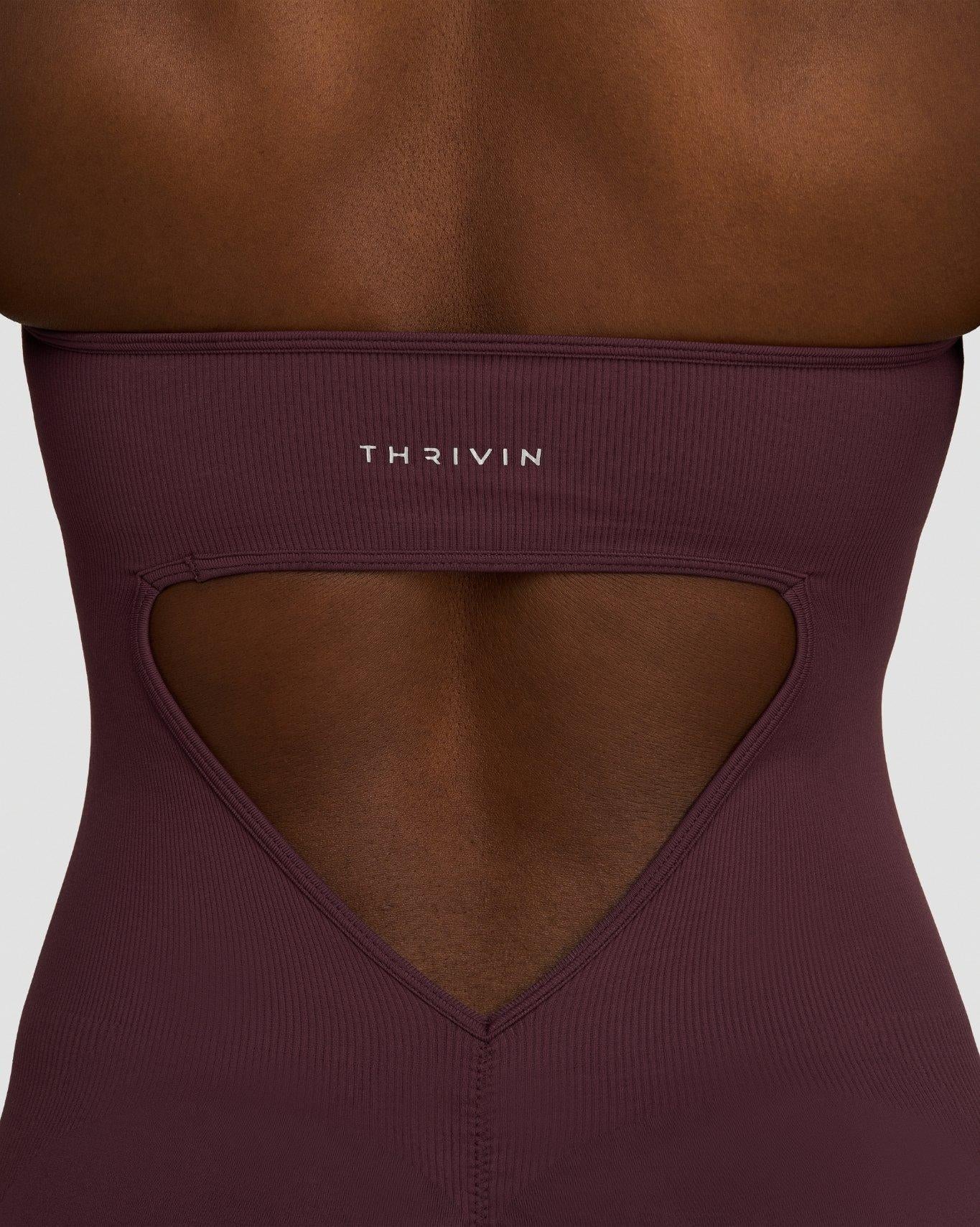 Elevate™ Sculpting Halterneck All In One | Dark Mauve