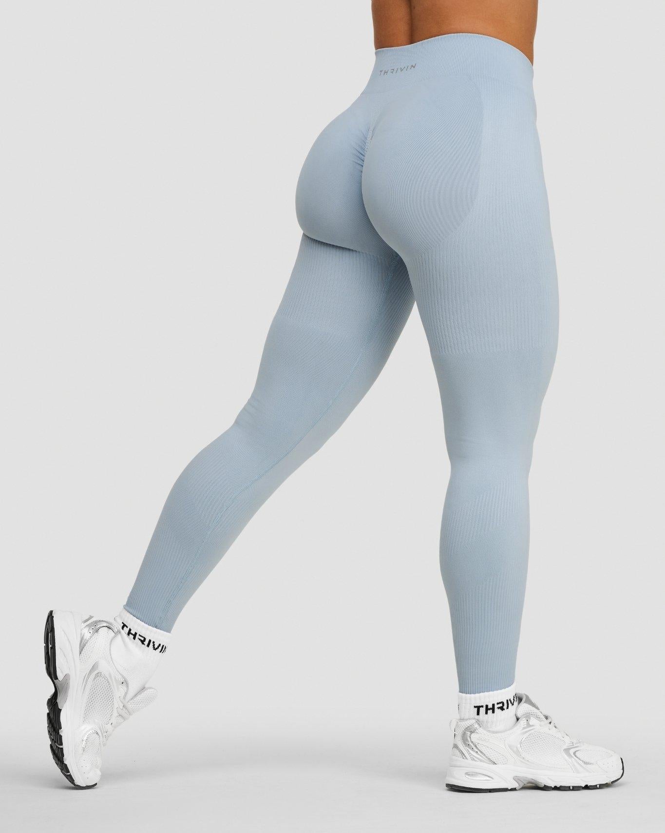 Elevate™ Sculpting Mid Waist Scrunch Leggings | Blue Haze