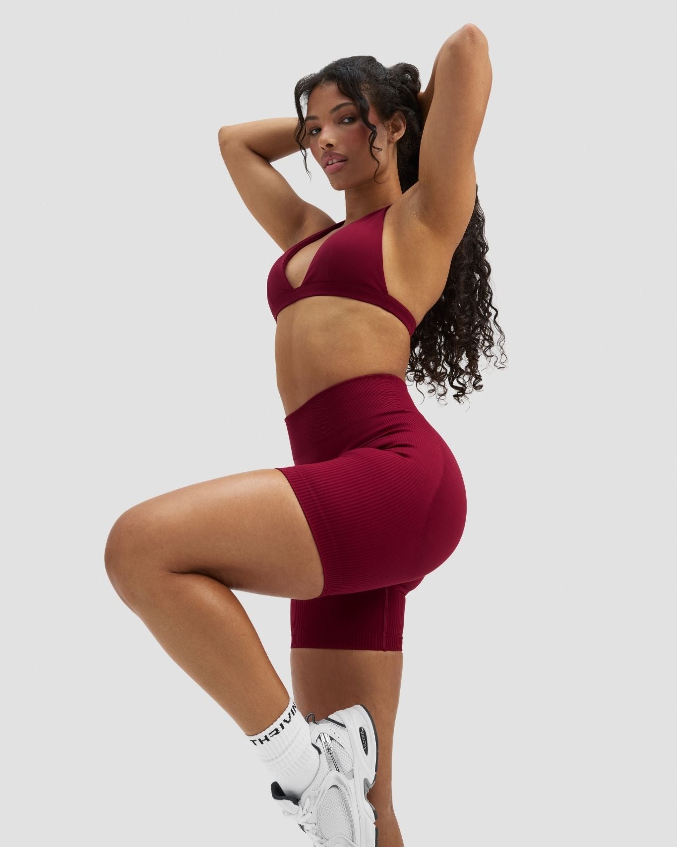Elevate™ Sculpting Mid Waist Scrunch Shorts | Raspberry