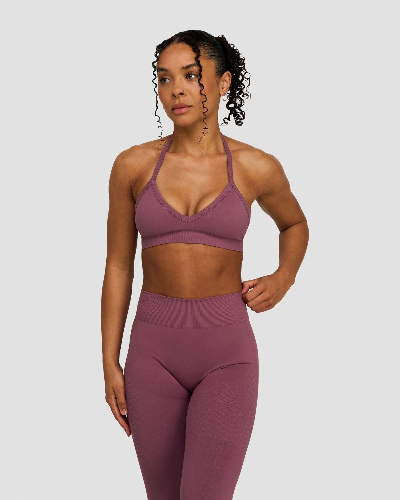 Elevate™ Sculpting Seamless Adjustable Halter Bra | Orchid Mauve