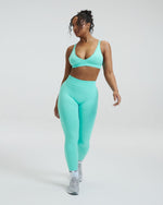 Elevate™ Sculpting Mid Waist Scrunch Leggings | Clear Tides